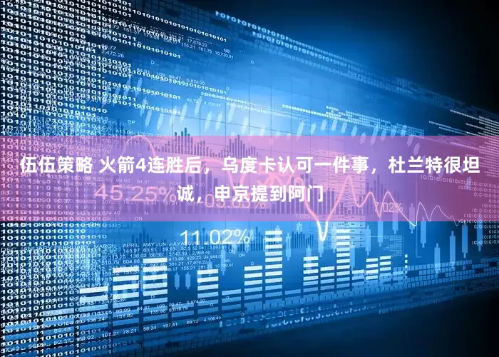 伍伍策略 火箭4连胜后，乌度卡认可一件事，杜兰特很坦诚，申京提到阿门